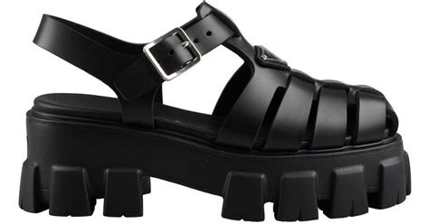 prada rubber cage sandals|prada platform sandals.